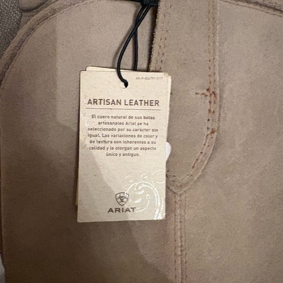 Ariat Memphis Burnt Taupe Suede Western Boots 8B NWT - Picture 5 of 10